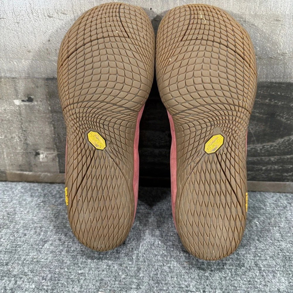 Merrell Vapor Glove 3 Luna Leather Womens 9 Barefoot Shoes Red Vibram Zero Drop